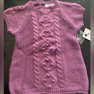 New Purple short sleeve sweater 12-18 mos